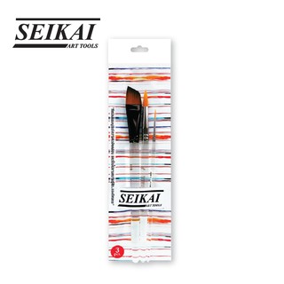 Seikai ชุดพู่กันสีน้ำอะคริคใส 3 ด้าม 1 ชุด