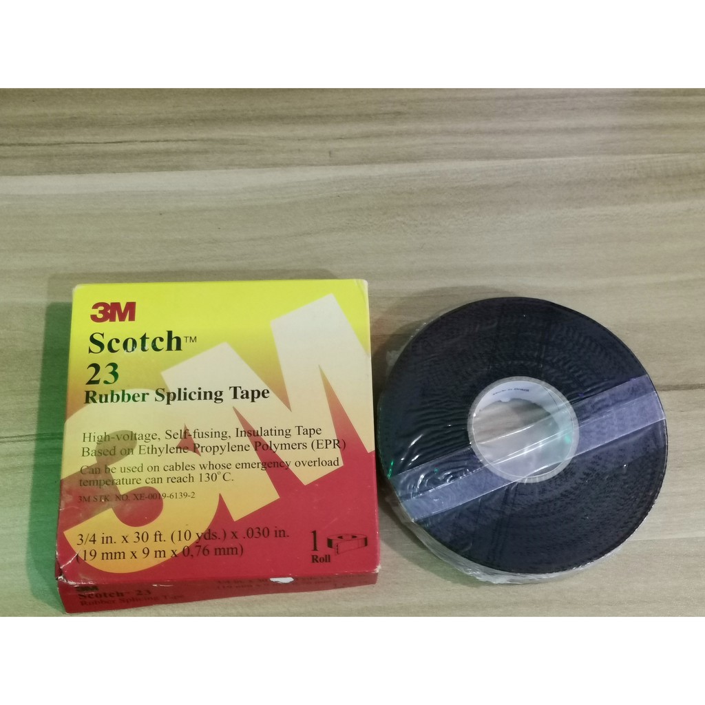 3M Scotch® 23 เทปประกบยาง 19mm x 9.0m x 0.76mm