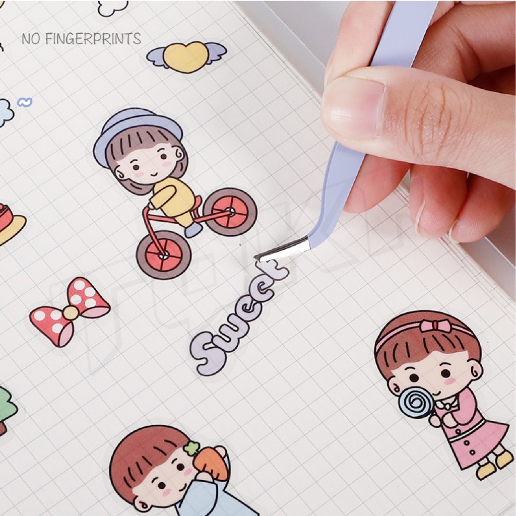 พร้อมส่ง ZHM001 ที่คีบสติ๊กเกอร์ แพ็ค2ชิ้น แหนบ ที่คีบปลายโค้ง/ตรง ที่คีบสิ่งของขนาดเล็ก ที่คีบของตกแต่ง DIY สีน่ารัก - รูปที่ 4