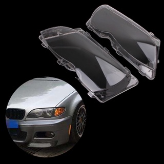 Hys ฝาครอบไฟหน้า พลาสติก สําหรับ BMW E46 4 DR 2 ชิ้น