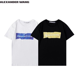 เสื้อยืดแขนสั้น ผ้าฝ้าย พิมพ์ลาย Alexander wang แฟชั่นสําหรับผู้ชาย และผู้หญิง