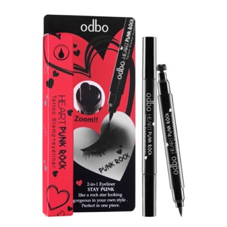 อายไลเนอร์ Odbo Heart Punk Rock Tattoo Stampt+Eyeliner OD334 ปั๊มหัวใจ