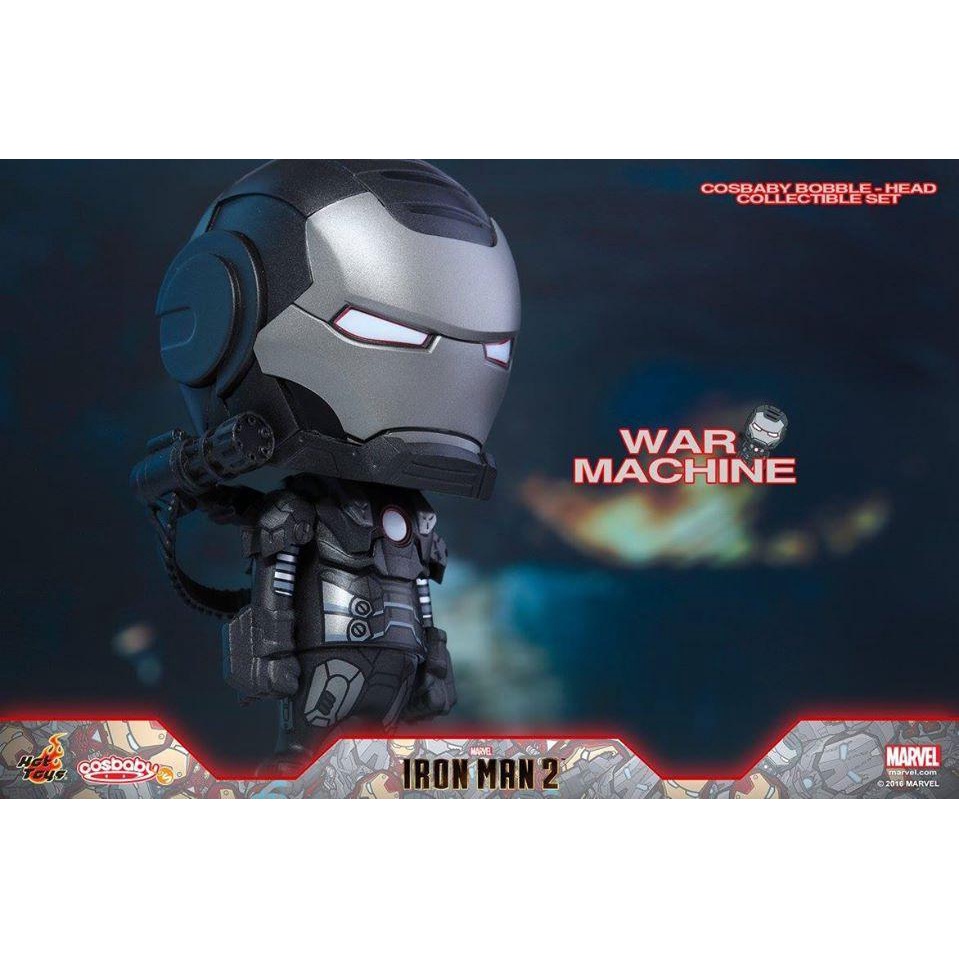ลิขสิทธิ์แท้ 💯% Hot Toys – Iron Man 2 - War Machine Cosbaby Bobble-Head