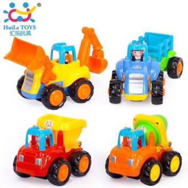 ❗️SALE ❗️Huile Toy 326 ++ชุดเซ็ทรถบรรทุก 4 ชิ้น ++Friction Power Truck