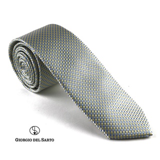 Giorgio Del Sarto Necktie Yellow Fabric Texture เนคไทสีเหลืองมีเท็กเจอร์