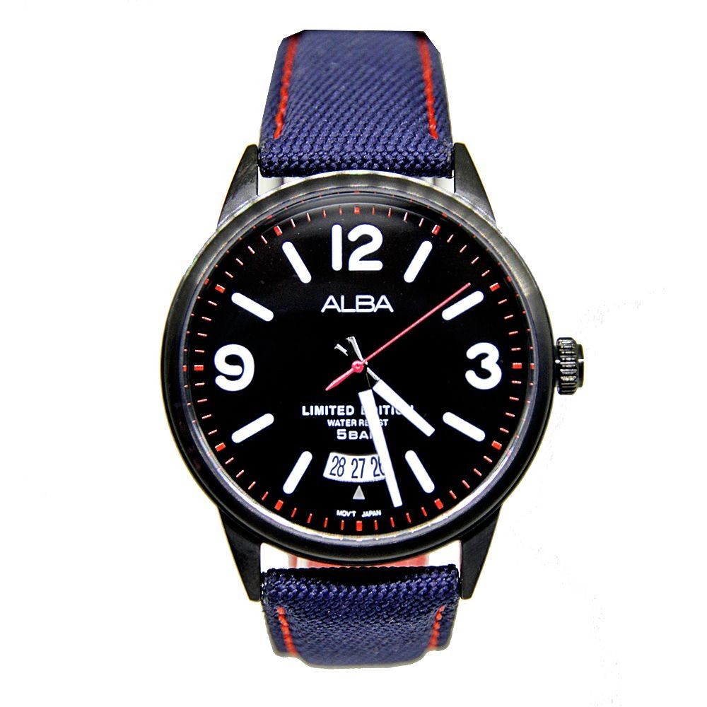 ALBA นาฬิกาข้อมือหญิง สายหนังหุ้มยีนส์ รุ่น AS9C09X1