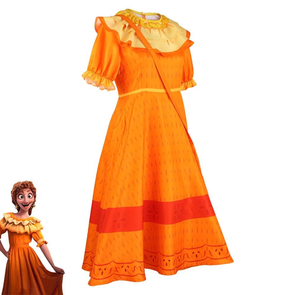 Magic Full House คอสเพลย์เครื่องแต่งกาย Encanto Peppa ชุดเสื้อผ้าผู้หญิงเสื้อผ้าเด็กผู้ใหญ่อะนิเมะ S