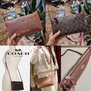 COACH C1653 ZIP TOP CROSSBODY SIGNATURE CANVAS