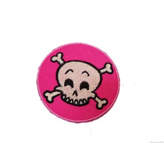 Skull ป้ายติดเสื้อแจ็คเก็ต อาร์ม ป้าย ตัวรีดติดเสื้อ อาร์มรีด อาร์มปัก Badge Embroidered Sew Iron On Patches