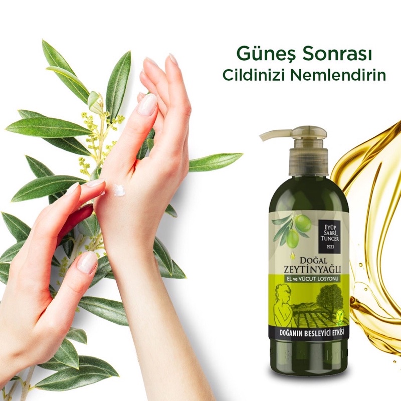 Natural Olive Oil Hand and Body Lotion 250 ml/แบรนด์ Eyüp Sabri Tuncerนำเข้าจากตุรกี / โลชั่นบำรุงผิวน้ำมันมะกอก - รูปที่ 2