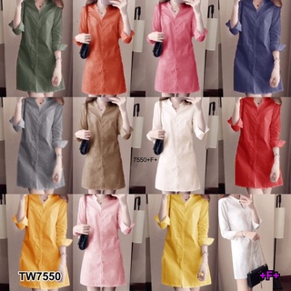 👗Pfashion [ส่งไว!!🚛] P7550  เดรสเชิ้ตคอจีน  chinese collar dress