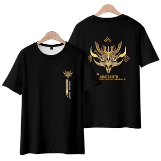 ใหม่ เสื้อยืดแขนสั้นลําลอง พิมพ์ลายอนิเมะญี่ปุ่น Genshin Impact Arataki Itto 3D ทรงหลวม สําหรับผู้ชาย และผู้หญิง