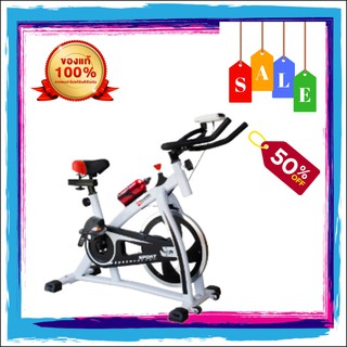 จักรยานออกกำลังกาย Spin Bike Flywheel 6kg JFT03 สีขาว12%OFF 4TEM