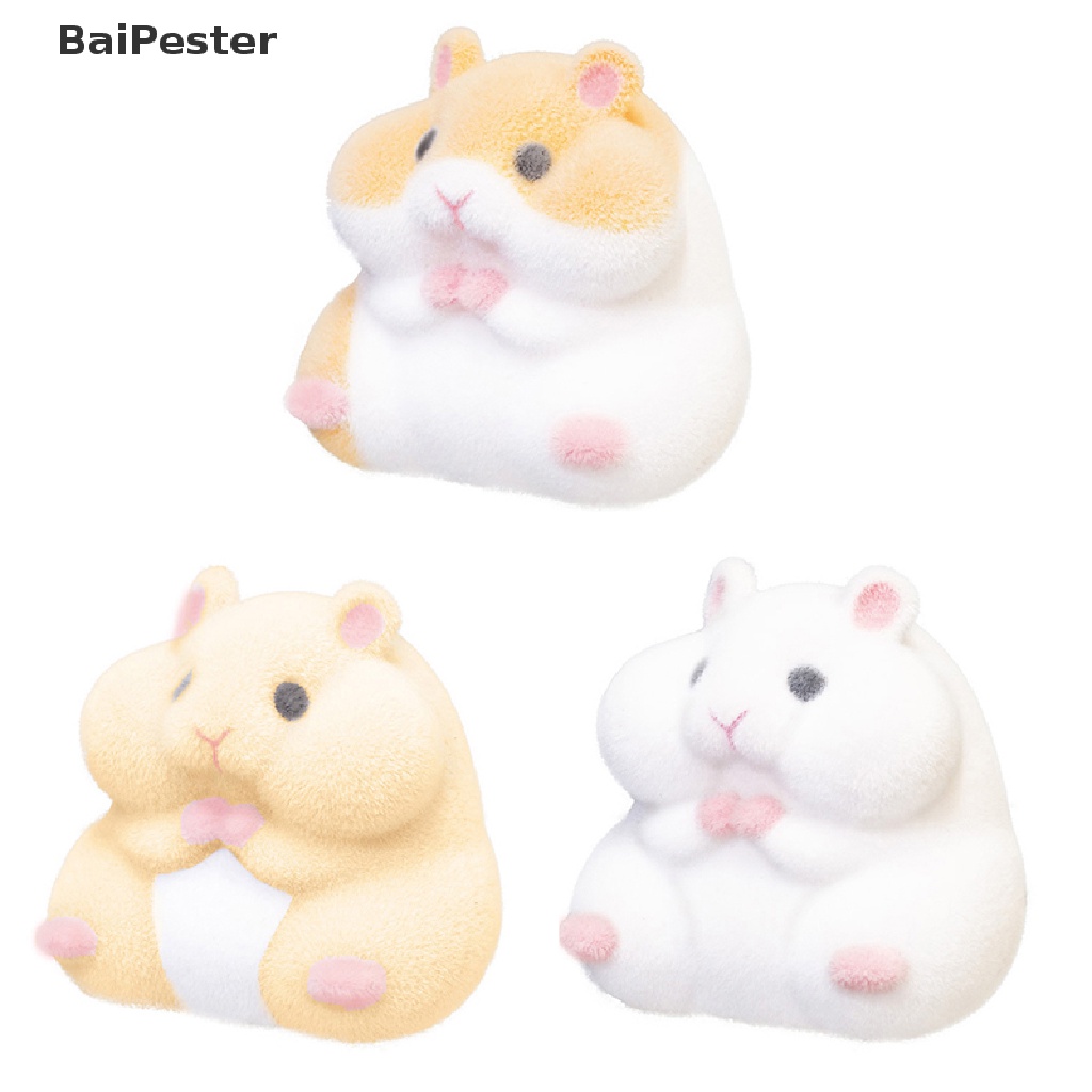[BaiPester] ของเล่นแคปซูล ตุ๊กตาหนูแฮมสเตอร์ นมไขมัน คาวาอี้ เปิด