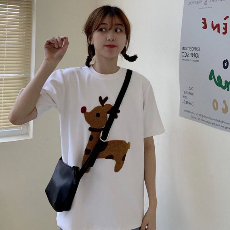 LH.Sunday🍀 เสื้อยืดคอกลมลายเจ้ากวางสุดนั้ลร้าาคคค 🦌💕 ผ้านิ่มใส่สบาย รุ่นนี้จัดให้จุกๆ 7 สียั่วๆบดกันไปเล้ยย 💣🔥🔥 - รูปที่ 7