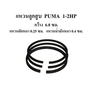 แหวนลูกสูบ PP-21, PP-22, PP-32 แหวนอัด แหวนน้ำมัน อะไหล่ปั๊มลม PUMA 1-2แรงม้า