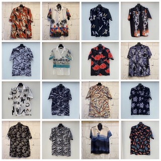 เสื้อเชิ้ตฮาวาย hawaii ราคาถูก M L Xl เนื้อผ้าไหมซาตินอิตาลี่💯% เนื้อผ้านิ่มสวมใส่สบายไม่ร้อน ใส่ได้ทั้งชายและญิง