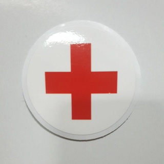 ชุดปฐมพยาบาล เครื่องหมายพยาบาล สติ๊กเกอร์กันน้ำ FIRST AID KIT STICKER สติ๊กเกอร์ติดกล่องยา ตู้ยาสามัญประจำบ้าน PVC เกรดA