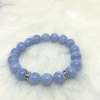 บลูเลซอาเกต (Blue Lace  Agate) เกรดAAA