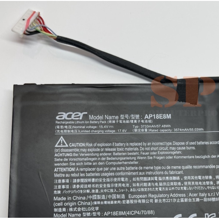 ACER Battery แบตเตอรี่ของแท้ Aspire 7 A715-74G A715-51 AN515-54 AN515-55 AN515-43 Model: AP18E8M