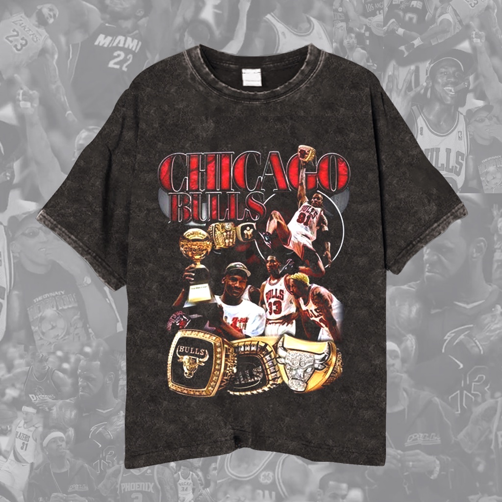 Nba CHICAGO BULLS MVP เสื้อยืดวินเทจ/เสื้อยืดบาสเก็ตบอลบอล CHICAGO BULLS Unisex