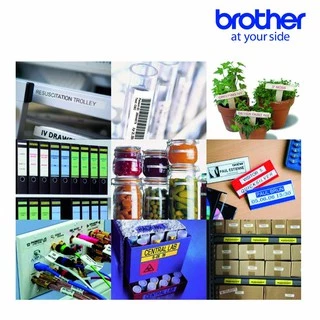 Brother Label Tape TZE เทปพิมพ์อักษร เคลือบพลาสติก เคลือบลามิเนต ขนาด 12 มม. | เทปแท้ กันน้ำ ทนสารเคมี ทนอุณหภูมิ