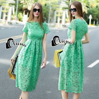 Gloria Long Luxury Lace Dress