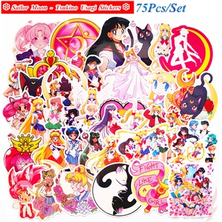 ❉ Sailor Moon - Anime สติ๊กเกอร์ ❉ 75Pcs/Set Tsukino Usagi DIY Fashion Luggage Laptop Skateboard Decals Doodle สติ๊กเกอร์