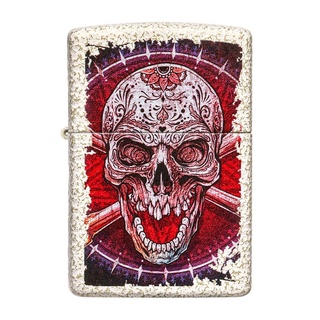 Zippo ไฟแช็กรุ่น 49410 Skull Design ของแท้ รับประกันตลอดชีวิต นำเข้าและจำหน่ายโดยตัวแทนจำหน่าย