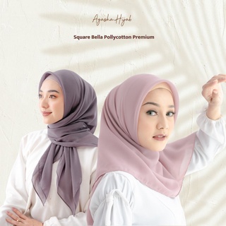 ใหม่ HIJAB BELLA SQUARE POLYCOTTON DOUBLE ตัวแทนจําหน่ายแบบเปิด / BELLA SQUARE HIJAB HIJAB HIJAB วัยรุ่นผู้หญิง / PARIS PREMIUM เลเซอร์คัท โดย Helody