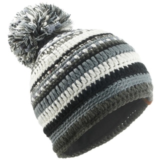 หมวกเล่นสกี Beanie cap Hatหมวกไหมพรม หมวกเล่นสกีสำหรับผู้ใหญ่ WEDZE ADULT MIXYARN SKIING HAT BLACK GREY WHITE