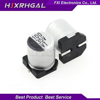 10PCS Electrolytic capacitor 35V100UF 6.3*7.7mm SMD aluminum electrolytic capacitor 100uf 35v