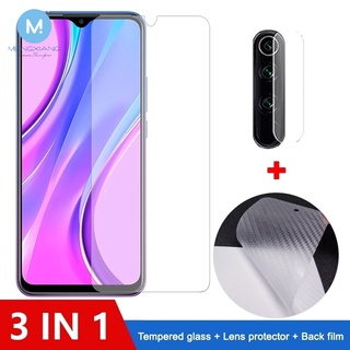 ฟิล์มกระจกนิรภัยกันรอยหน้าจอ 3-in-1 สําหรับ Xiaomi Redmi 9T 9A 9C 9 Xiaomi Xiomi Redmi 9 Note 9 Pro Max 9s Xiaomi Mi 9 9T Pro 9SE Lite