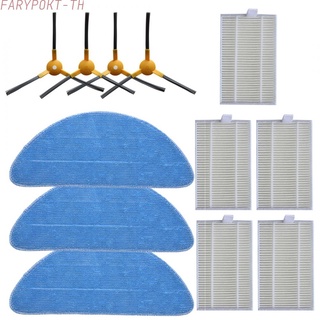 FATY~12pcs Reusable Mop Cloth Brushes Filters For ABIR X6 X5 X8 Robot Vacuum Cleaner