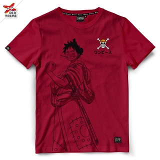 Dextreme เสื้อวันพีซ (DOP-1318) One Piece ลูฟี่ Luffy Wano มีสี ขาว และ สีแดง