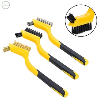 GORGEOUS~Mini Wire Brush Brass Nylon &amp; Stainless Steel Brushes Rust Remover Clean Polish