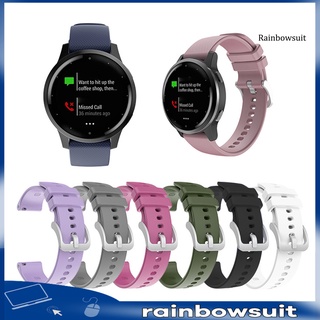 Rb สายนาฬิกาข้อมือซิลิโคนนิ่ม ลายสก๊อต 20 มม. 22 มม. แบบเปลี่ยน สําหรับ Garmin Venu SQ Venu Vivoactive 3 4 Forerunner 245