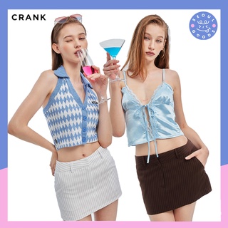 (พร้อมส่ง) กระโปรงสั้น CRANK - STRIPE MINI SKIRT