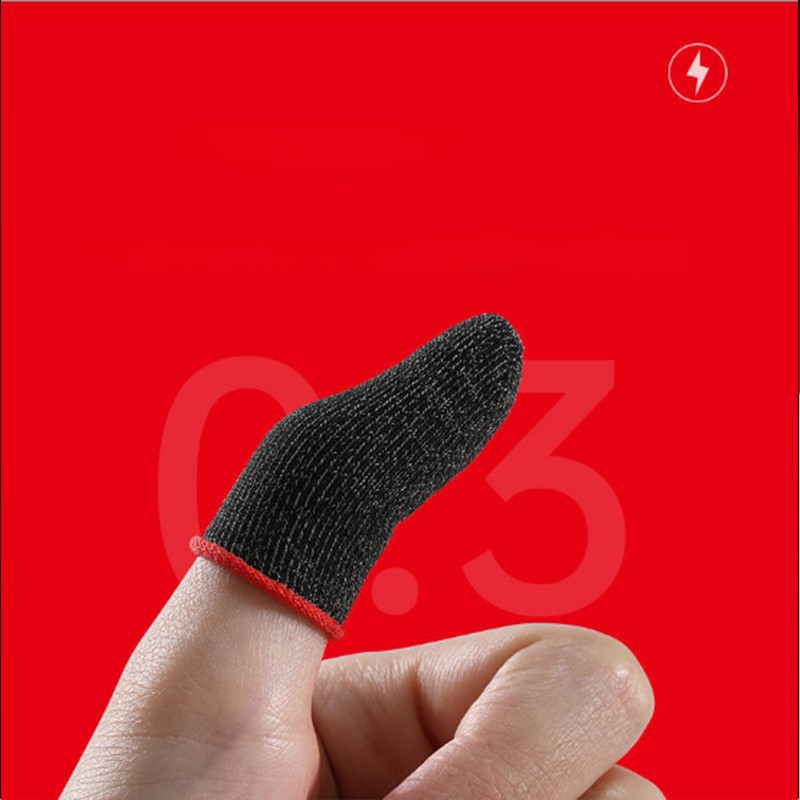 (แพ็ค 1 คู่) ถุงนิ้วเล่นเกม  ไร้ตะเข็บกันลื่นและป้องกันเหงื่อ Gaming Finger Sleeve เล่น PUBG ROV COD