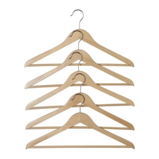 HOPA ไม้แขวนเสื้อ Clothes-hanger 5 ชิ้น 24*43 cm (ไม้ยูคาลิปตัส)