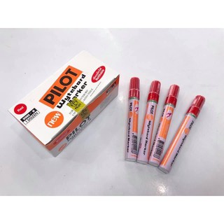 ปากกาไวท์บอร์ด PILOT แบบเติมหมึกได้ ชุด 1 กล่อง 12 แท่ง รุ่น WBMK-M มี 3 สี แดง น้ำเงิน ดำ