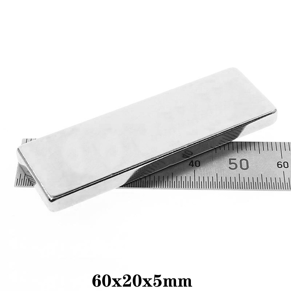 1ชิ้น แม่เหล็ก 60x20x10รู5มิล สี่เหลี่ยมมีรู 60*20*10รู5มิล Magnet Neodymium 60*20*10-5mm แม่เหล็กแรงสูง 60x20x10รู5mm