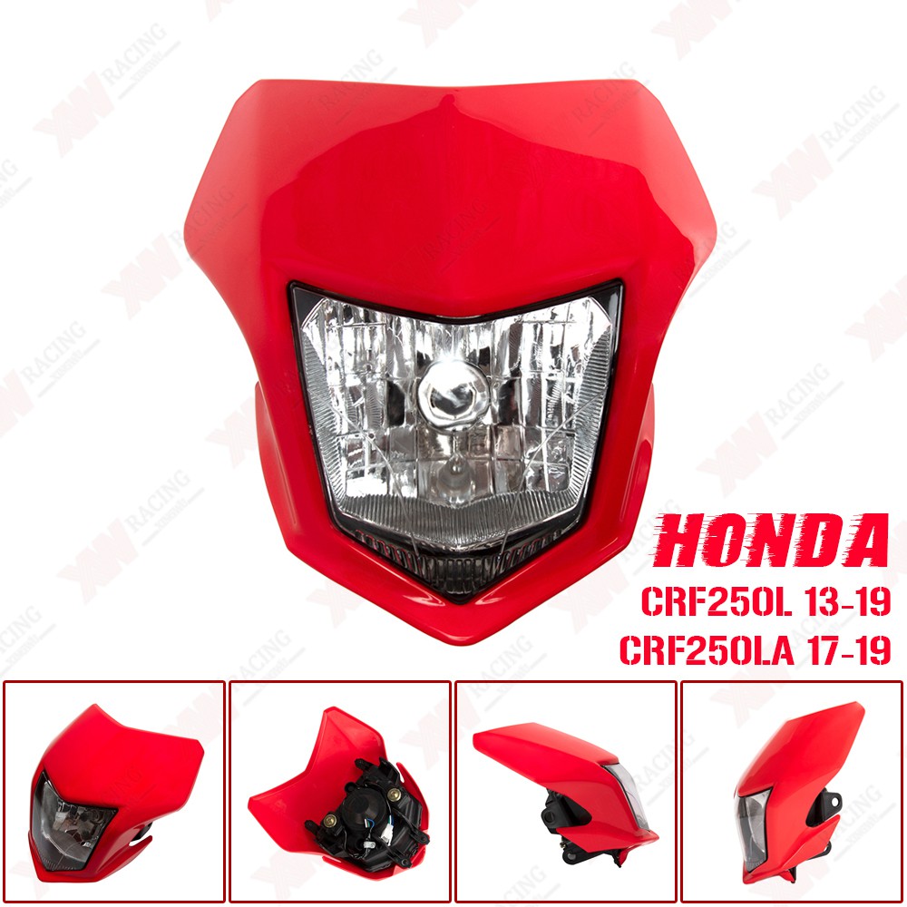 XW RACING CRF ไฟหน้าไฟโคมไฟสําหรับ Honda CRF250L CRF250 CRF250LA รถจักรยานยนต์ Street Bike