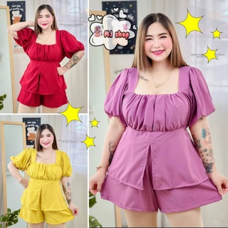 F180เซ็ตเสื้อผ่าหน้า🎀 เซ็ต2ชิ้น เสื้อ+กางเกง Plussize ชุดสาวอวบอ้วน เสื้อผ้าสาวอวบ เสื้อผ้าคนอ้วน ชุดคนอ้วน เดรสคนอ้วน