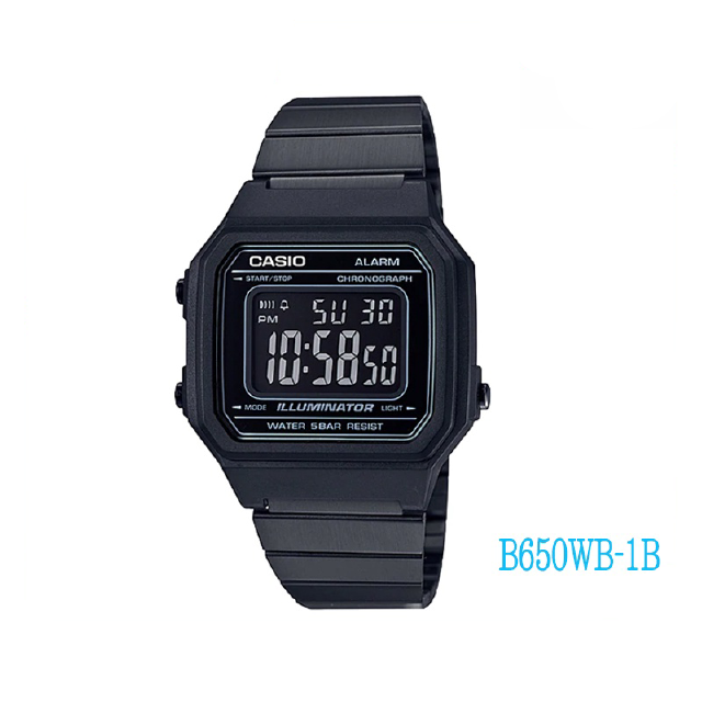 B650WC Casio  นาฬิกาข้อมือ นาฬิกาผู้ชาย รุ่น B650WC-5A สีพิงค์โกลด์ B650WB-1ใหม่ของแท้100% ประกันศูนย์ CASIO1 ปี