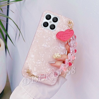 2022 New ใหม่ เคสโทรศัพท์มือถือนิ่ม Huawei Honor X7 X8 X9 Magic4 Pro 50 Nova 9 SE P50 Pro 5G 4G Phone Case Cute Shell Pattern Bling Soft Handphone Casing with Love Chain Back Cover HonorX7 HonorX8