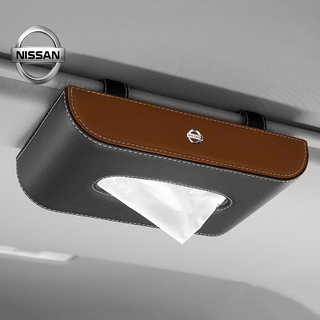 [ NISSAN ] ที่บังแดดรถยนต์ หนัง PU คุณภาพสูง อุปกรณ์เสริม สําหรับ Nissan Qashqai J10 J11 X-Trail T32