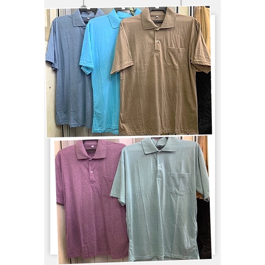 เสื้อยืดคอปกสําหรับผู้ชาย(เสื้อยืด UTK KERJA )COTTON SIZE 40/42/44/46/48/50