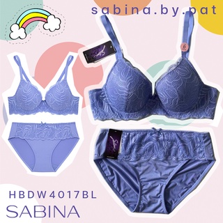 Sabina เซตชุดชั้นใน (มีโครง) รุ่น Habpy Lady รหัส HBDW4017BL+HUDW4017BL สีฟ้า