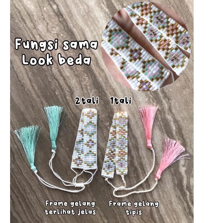 (STOCK 5 ROW Bead Loom [8 motifs] - สร้อยข้อมือเชือกแฮนด์เมด